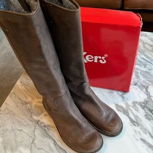 Beautiful high boots leather size 10 💫